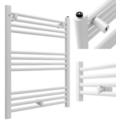 Granitan Towel Radiator Puerto 80x60cm White Ladder Design Bathroom ...