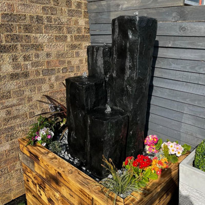 Granite 4 Towers Modern Mains Plugin Powered Water Feature