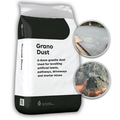 Granite Dust 20kg Maxi Bag - 0-6mm Grano Dust for Artificial Grass, Gardens, Landscaping & Mortar Mixes