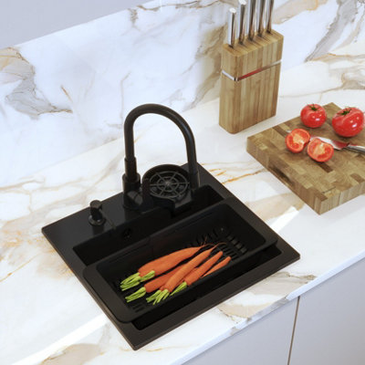 Granite Sink Granitan Mini Set Faucet Drain Washer Dispenser 1pc