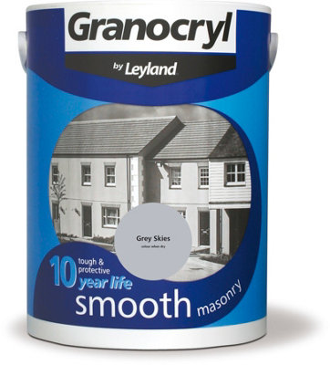 Granocryl Smooth Masonry Paint Grey Skies 5L £22.99 at B&Q