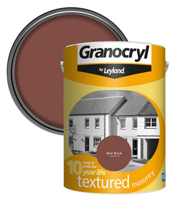 Granocryl Textured Masonry Paint Red Brick 5L DIY at B&Q
