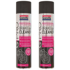 Granville Brake & Parts Cleaner Pads, Discs, Calipers Degreaser 600ml x2