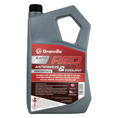 Granville Rapid Cool Red Antifreeze 5 Litre