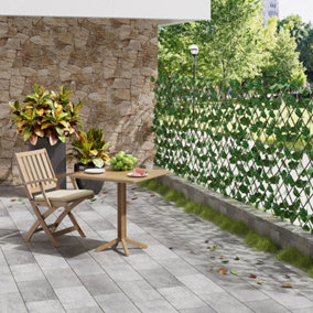 Grape Leaf Faux Foldable Green Wall Backdrop Panels Elegant Fence Decor 194cm W x 98.5cm D