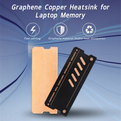 Graphene Cooling Heat Sink for DDR4/DDR5 Laptop Memory-2 Durable and Efficient Copper Units