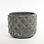 Graphic Cylinder Cement Plant Pot - Modern Industrial Look. (H11.5 cm)