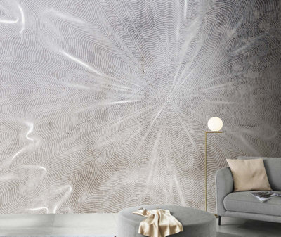 Graphic wallpaper in brown - 4 x 2,7 m