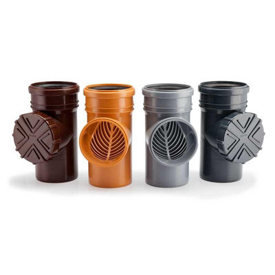 Graphite 110mm Gutter Downpipe Leaf Guard Strainer Basket Filter Cleaner - 3