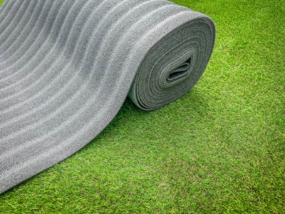 Graphite 6mm Thick Artificial Grass Shockpad Underlay 15m2 (1m x 15m) Roll