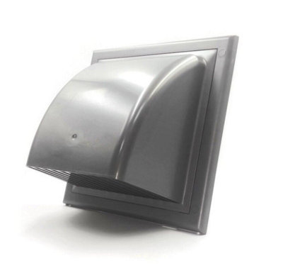 Graphite Duct Gravity Flap 190mm x 190mm / 100mm Air Vent Grille