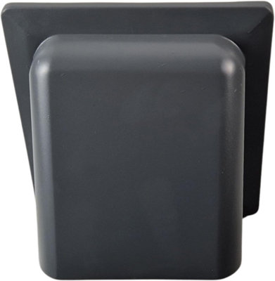 Graphite External Vent Cover -100mm Hooded Cowl with Backdraft Shutter Ventilation Grill Plastic Cowled Vent Outlet Grille Hatch