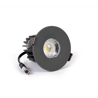 Graphite Grey 10W LED Downlight - Warm & Cool White - Dimmable IP65 ...