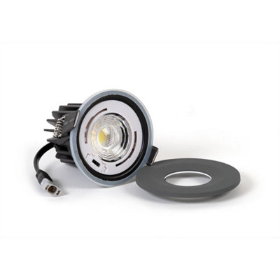 Graphite Grey 10W LED Downlight - Warm & Cool White - Dimmable IP65 - SE Home