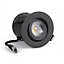 Graphite Grey 6W LED Downlight - 3K Warm White - Dimmable & Tilt IP44 - SE Home