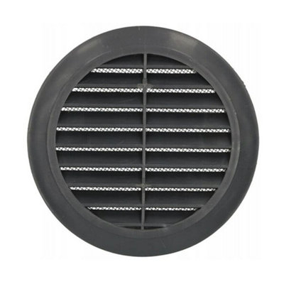 Graphite Grey Circle Round Air Vent Fit 100 to 150 mm Round Ducting Ventilation Cover Supply Fly Net