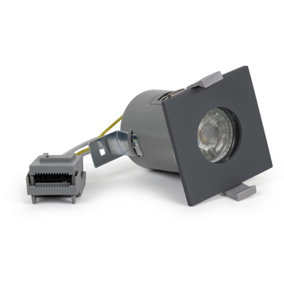 Graphite Grey GU10 Square Fire Rated Downlight - IP65 - SE Home
