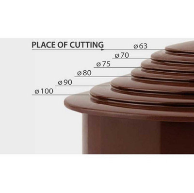 Graphite Gutter Down Pipe Downpipe Downspout Reducer 110mm to Any Size Reduction