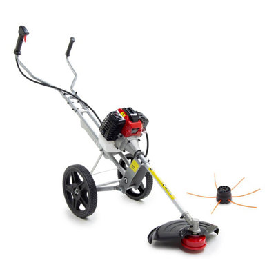 Grass Line Trimmer Fox Petrol Wheeled Strimmer Fox 52cc Lawn Field Cuttter