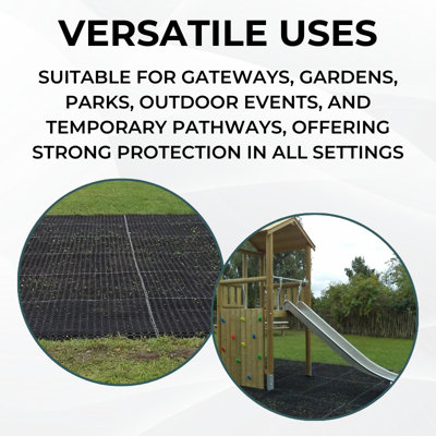 Grass Mat - Heavy Duty Rubber - Mud Protection Mat - 150cm x 100cm x 16mm - 6