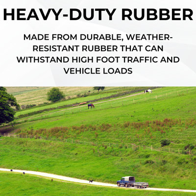Grass Mat - Heavy Duty Rubber - Mud Protection Mat - 150cm x 100cm x 16mm - 7