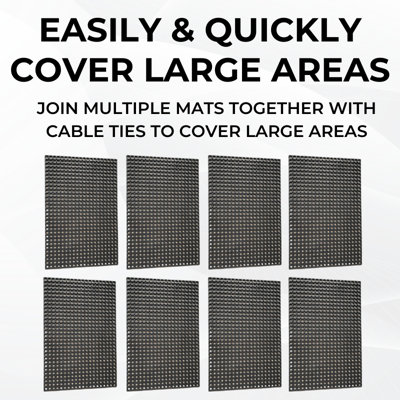 Grass Mat - Heavy Duty Rubber - Mud Protection Mat - 150cm x 100cm x 16mm - 8