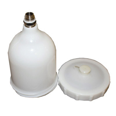 Gravity Feed Spray Plastic Cup Pot 600ml Capacity 3/8