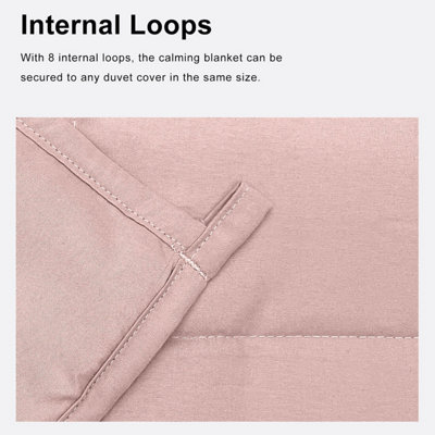 Loops on outlet weighted blanket