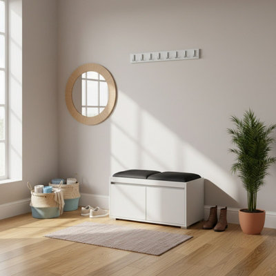 GRAWIS 80 Entryway Storage Set with Decorative Upholstered Wall Panels ...