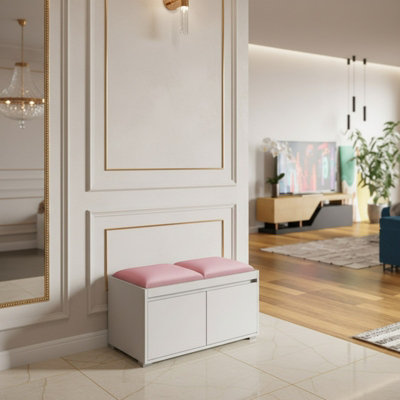 GRAWIS 80 Entryway Storage Set with Decorative Upholstered Wall Panels ...