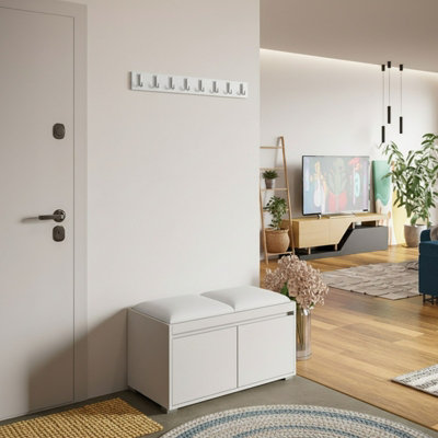 GRAWIS 80 Entryway Storage Set with Decorative Upholstered Wall Panels ...
