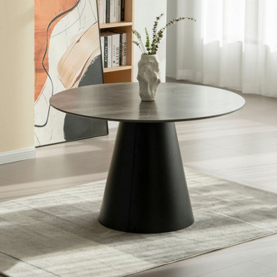 Grayson Round Large 120cm Modern Grey Dining Table