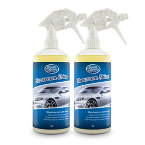 Greased Lightning Showroom  Shine Twin Pack Waterless Wash and Wax - 2 x 1 Litre - Cleans, Shines & Protects all in one
