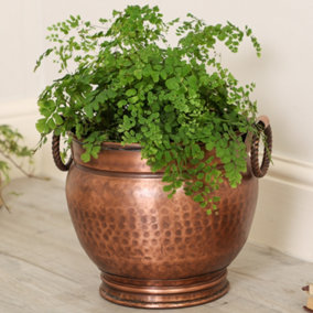 Grecian Urn Style Copper Indoor Outdoor Summer Garden Planter Pot