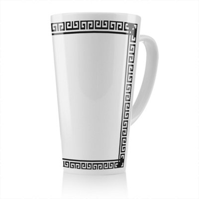 Greek Key Border Frame Latte Mug, Stunning Designer mug fit for any ...