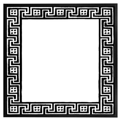 Greek traditional meandor (Picutre Frame) / 24x24" / White