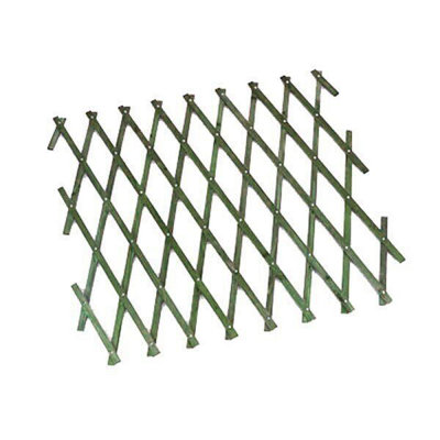 Green 1.8x0.3m Heavy Duty Plant Support Wooden Expanding Trellis for Climbing Plants