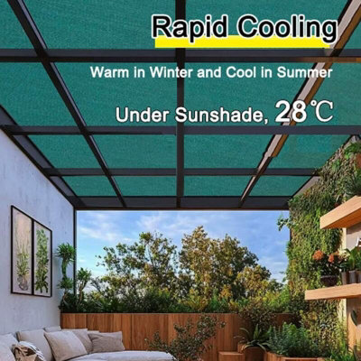 Green 4x4m Shade Net 90% UV Protection