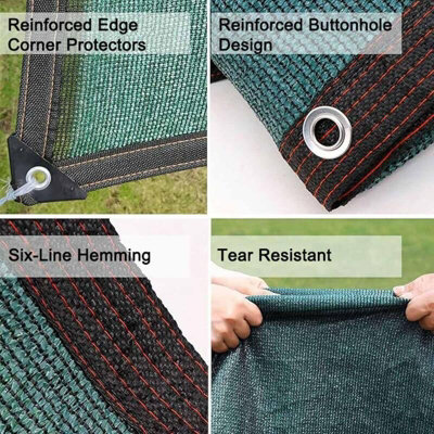 Green 4x4m Shade Net 90% UV Protection
