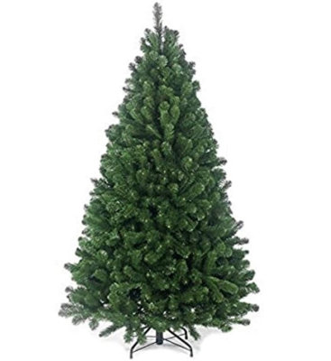 Green 7-Ft Artificial Christmas Tree - 1200 Tips Xmas Tree Christmas for Decoration - Pine Tree with Strong Metal Stand