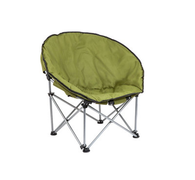 Green Adult Bucket Camping Chair Padded High Back Folding Orca Moon Chair & Bag DIY at B&Q