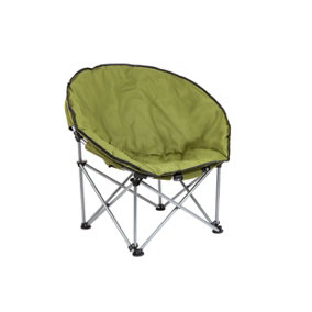 Green Adult Bucket Camping Chair Padded High Back Folding Orca Moon Chair & Bag