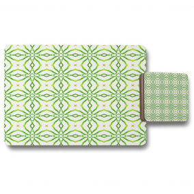 Green alluring boho chic (Placemat & Coaster Set) / Default Title