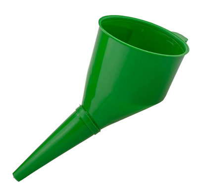 Green Angled Fuel Funnel With Fine Mesh Filter Lightweight Funnel - Practical and Versatile  - Angled Design that Holds Itself