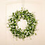 Green Artificial Round Wreath Wall Decoration Dia 45cm