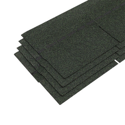 Green Asphalt Roof Shingle Garden Bitumen Roofing Shingles Shed Roof Tiles 2.6 m² 18 Pcs