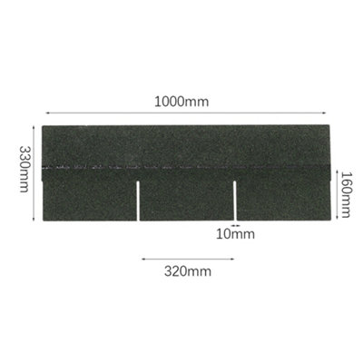 Green Asphalt Roof Shingle Garden Bitumen Roofing Shingles Shed Roof Tiles 2.6 m² 18 Pcs