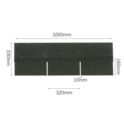 Green Asphalt Roof Shingle Garden Bitumen Roofing Shingles Shed Roof Tiles 2.6 m² 18 Pcs