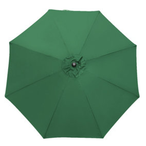Green Bay Green Replacement Parasol Fabric Garden Umbrella Canopy Cover for 2.7m 8 Arm Parasols