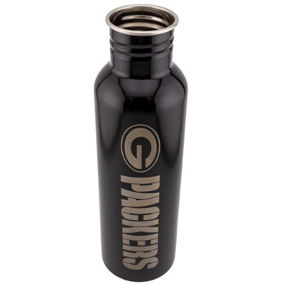 Green Bay Packers Stainless Steel Water Bottle Black/Gold (One Size)